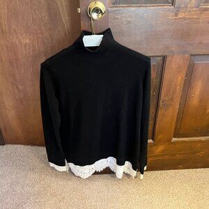 C by Bloomingdale Black CASHMERE Sweater size M